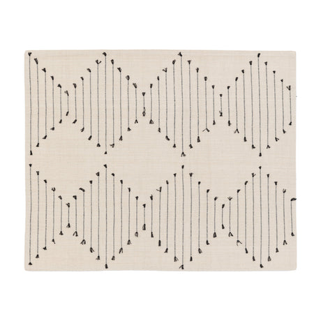 Diamond Weave Cotton Placemat Set of 4 – Cream