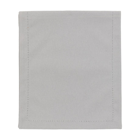 Dove Table Runner with Hemstitch Border – Grey