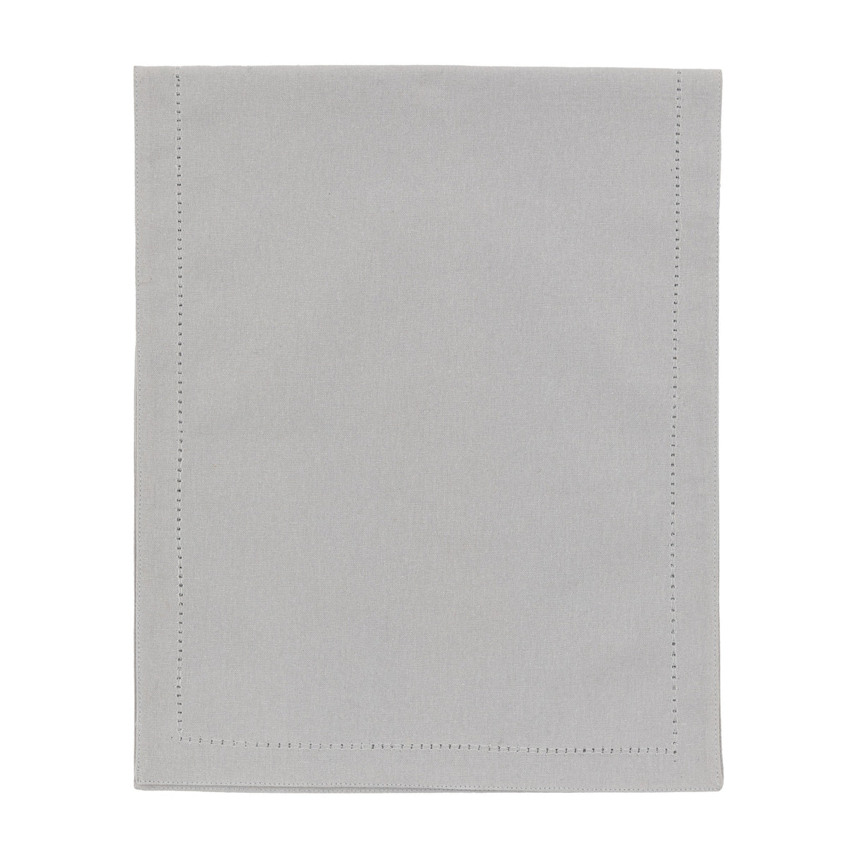 Dove Table Runner with Hemstitch Border – Grey