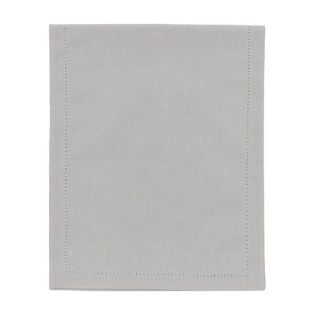 Dove Table Runner with Hemstitch Border – Grey
