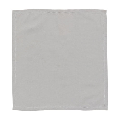 Dove Cotton Napkins with Hemstitch Border, Set of 4 – Grey