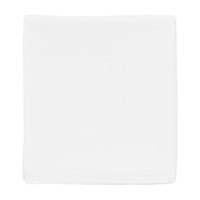 Classic Cotton Tablecloth with Hemstitch Border – White