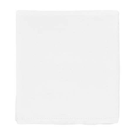 Classic Cotton Tablecloth with Hemstitch Border – White