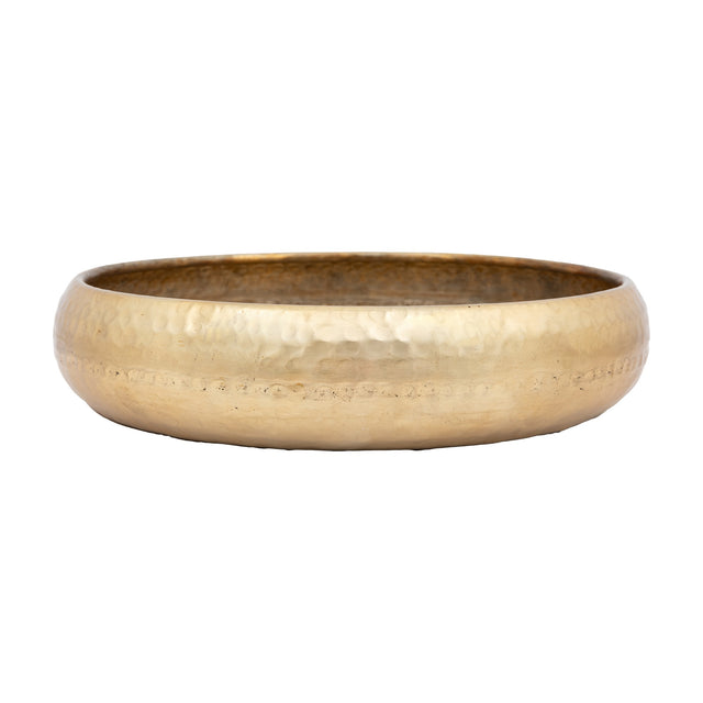 Giza Hammered Metal Bowl – Bronze