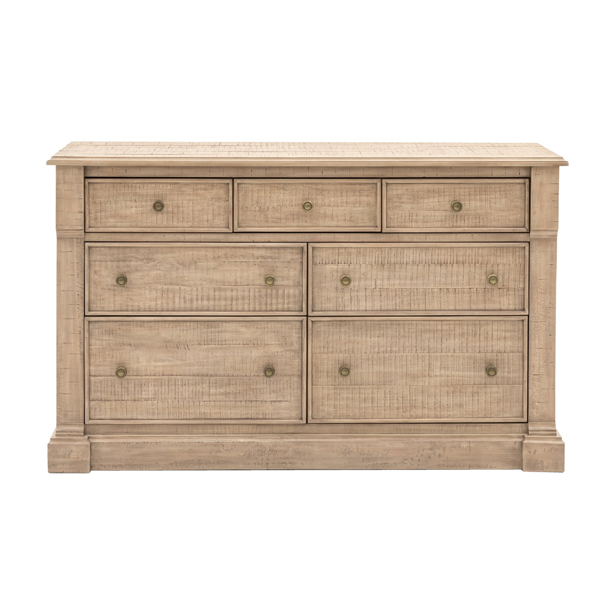Vancouver Wooden 7 Drawer Chest – Natural