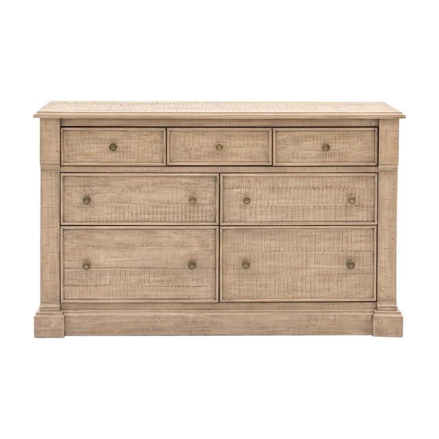 Vancouver Wooden 7 Drawer Chest – Natural