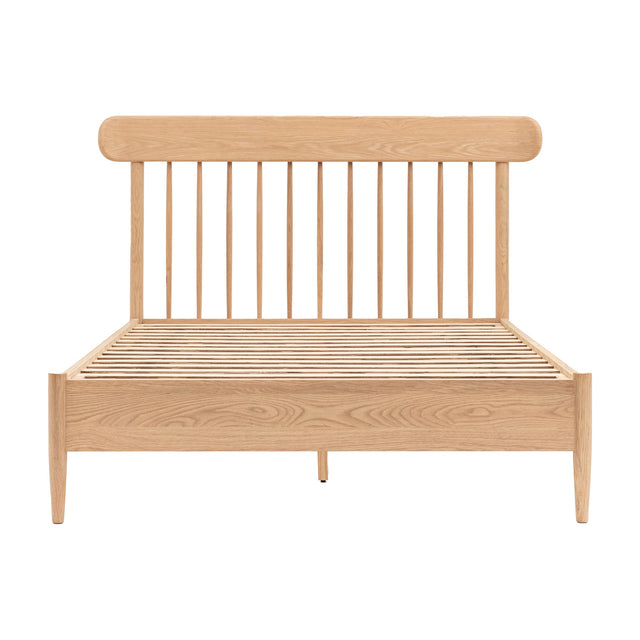 Hatfield Spindle Double Bed Frame – Natural