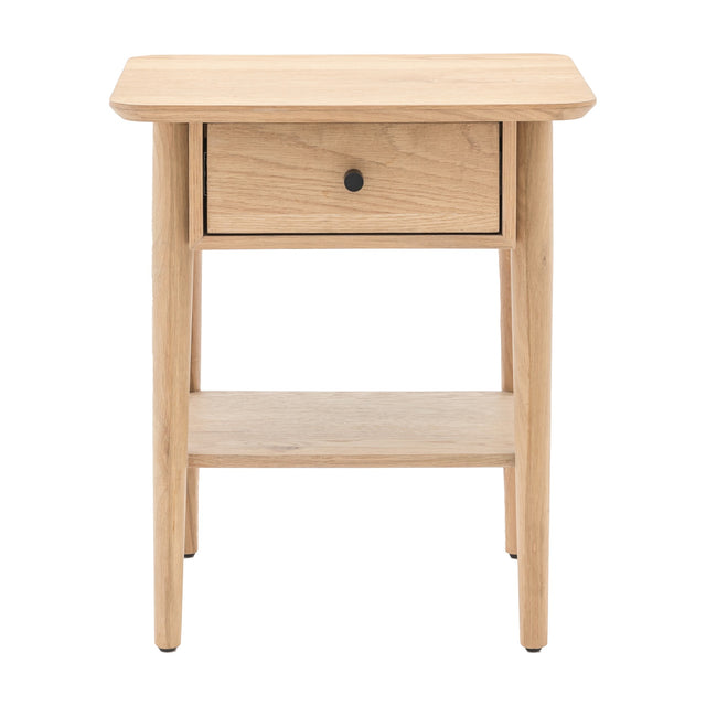 Hatfield 1 Drawer Bedside Table – Natural Oak