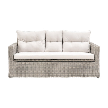 Porto Rattan Storage Sofa 2 Seater – Grey