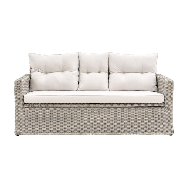 Porto Rattan Storage Sofa 2 Seater – Grey