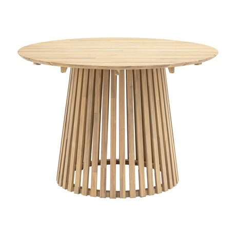 Rialto Round Slatted Dining Table 4 Seater – Natural