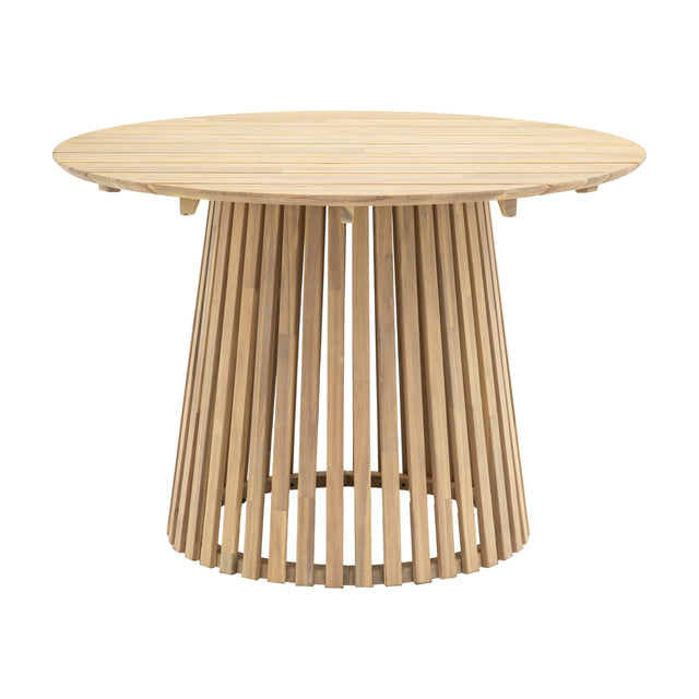 Rialto Round Slatted Dining Table 4 Seater – Natural