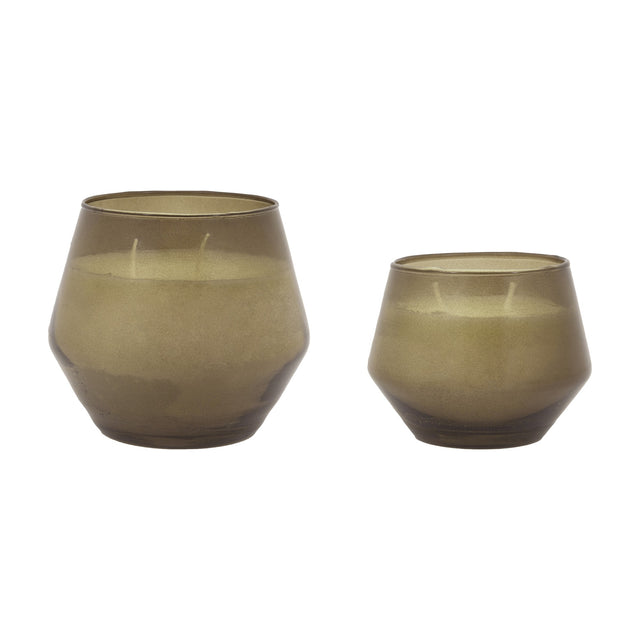 Glass Filled Candle Set of 2