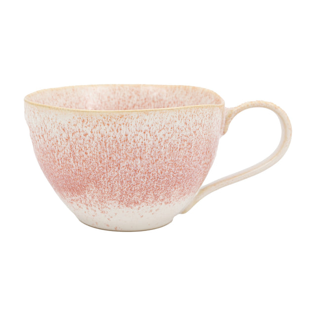 Reactive Organic Ceramic Mug, Set of 4 – Rose Pink