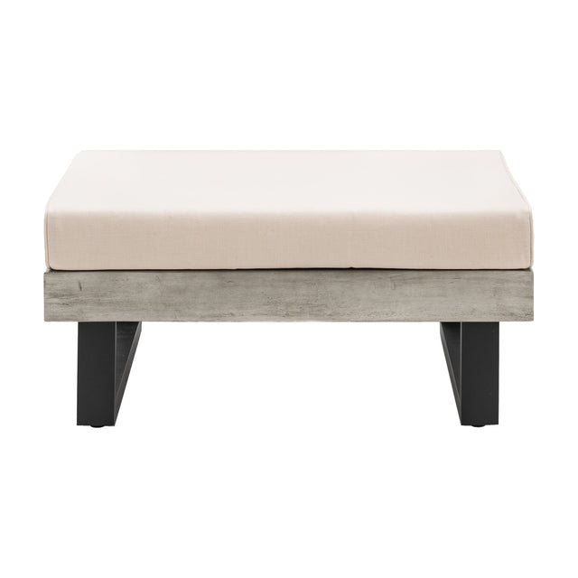 Taranto Garden Stool with Cushion – Grey