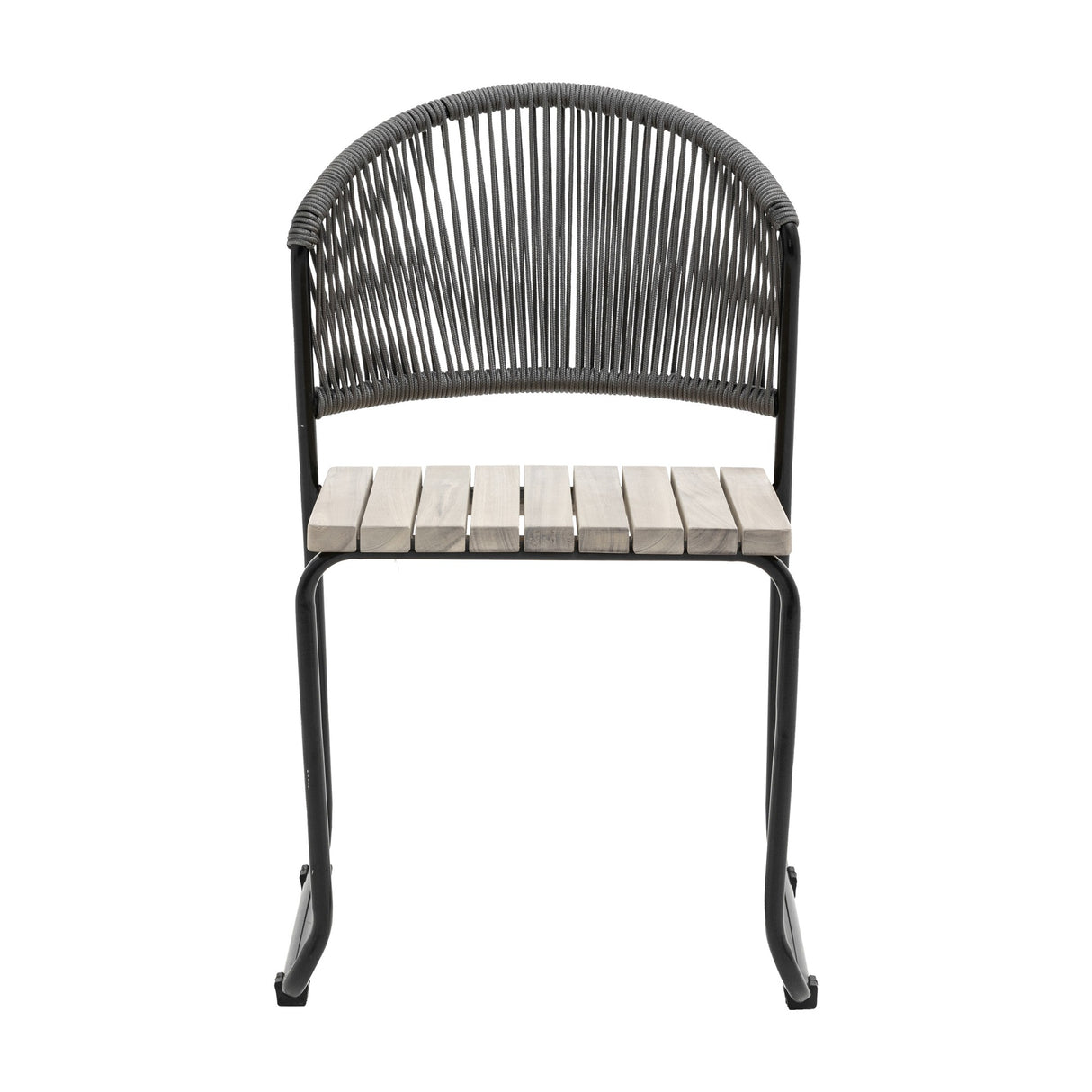Taranto Dining Chair with Rope Back Set of 2 – Grey