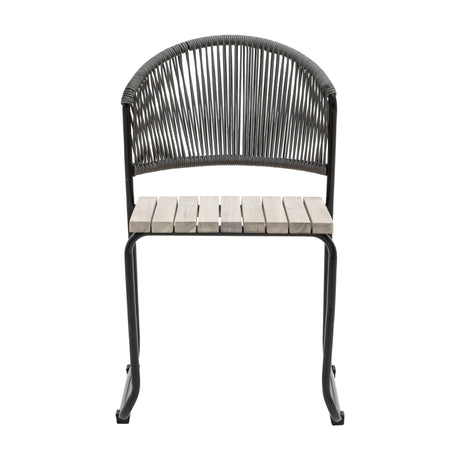 Taranto Dining Chair with Rope Back Set of 2 – Grey