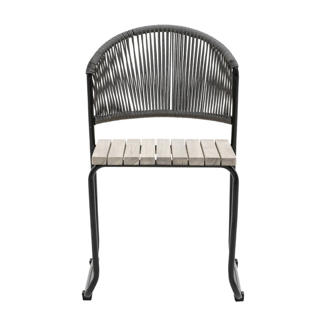 Taranto Dining Chair with Rope Back Set of 2 – Grey