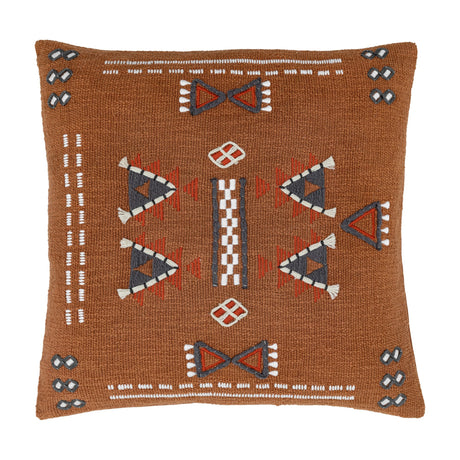 Arlo Embellished Cushion – Brown