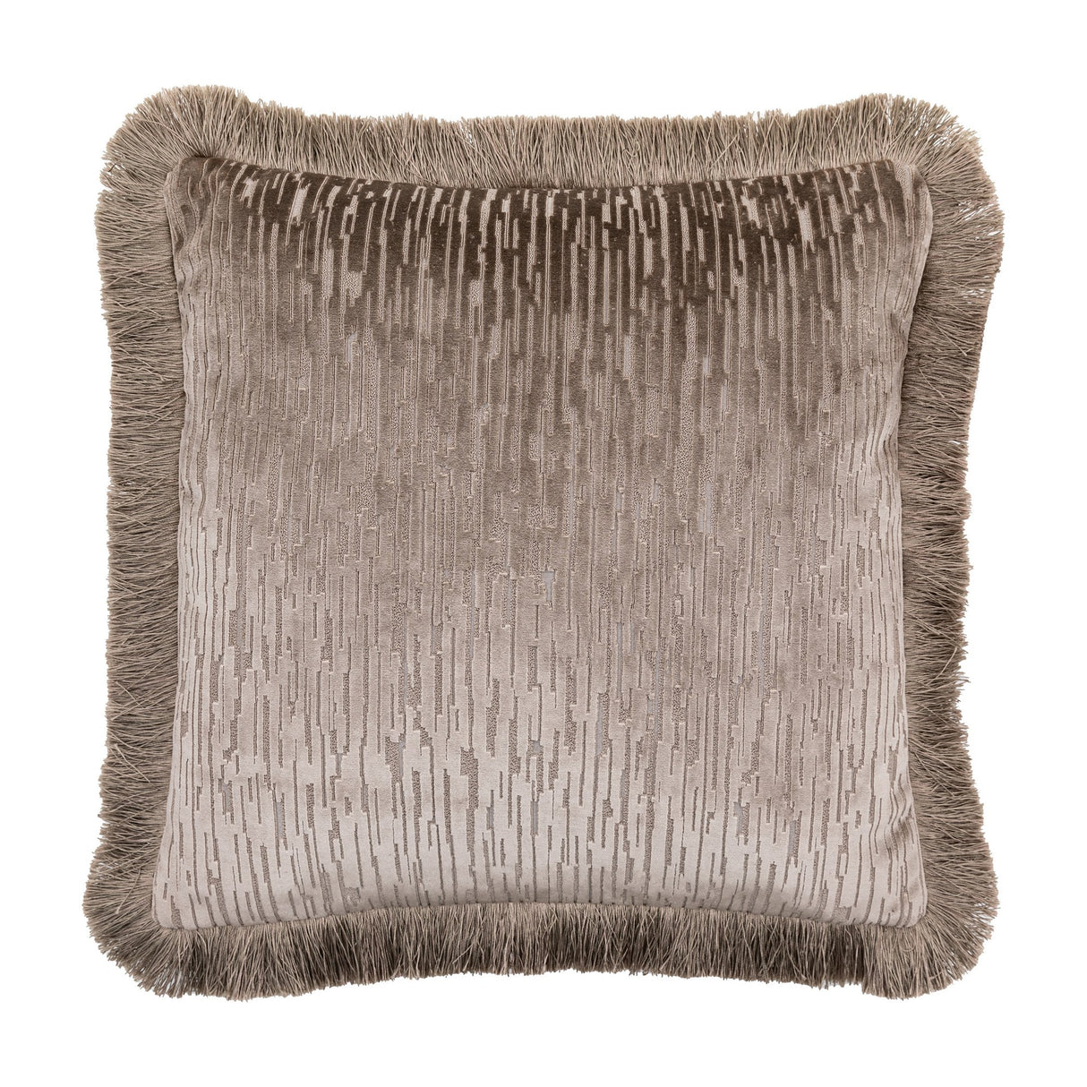 Cut Velvet Fringe Cushion
