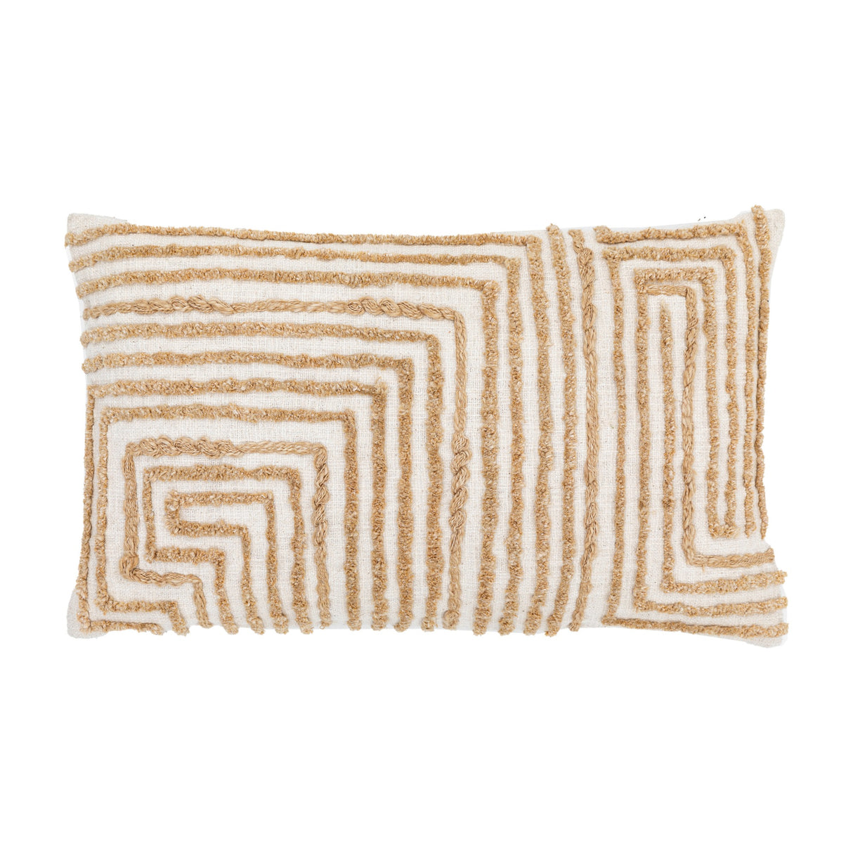 Karlovy Embroidered Lumbar Cushion – Natural