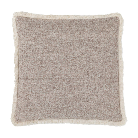 Woodleigh Boucle Fringe Cushion – Stone