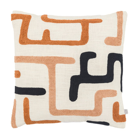 Arul Embroidered Cushion – Nutmeg