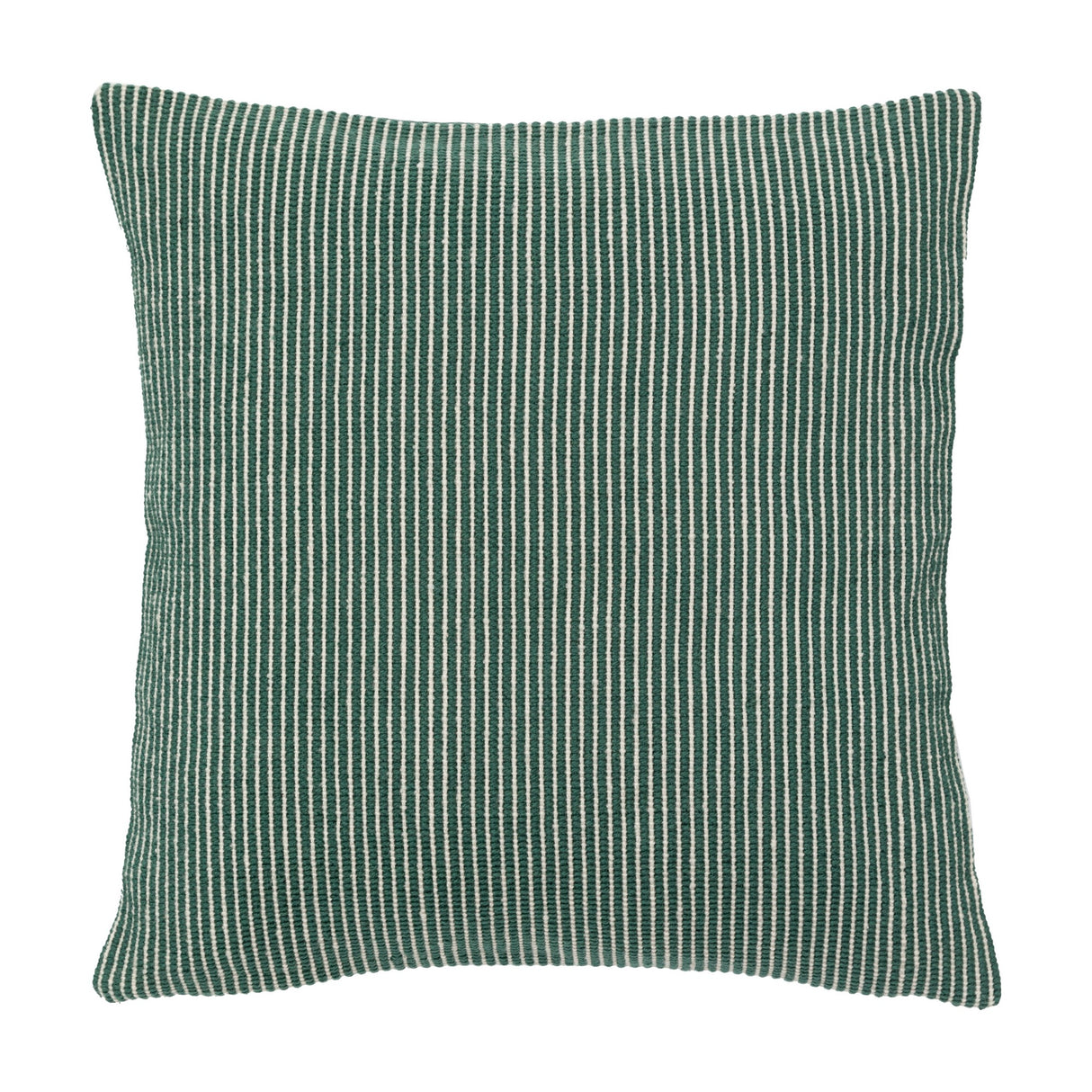Ula Pinstripe Woven Cushion – Green