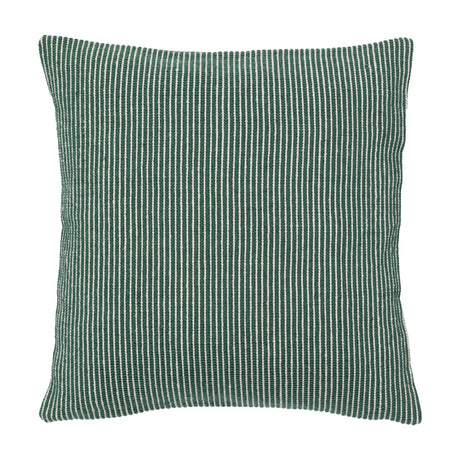 Ula Pinstripe Woven Cushion – Green