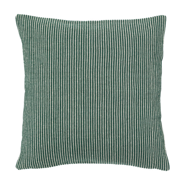 Ula Pinstripe Woven Cushion – Green