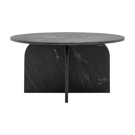 Amalfi Round Marble Coffee Table – Black