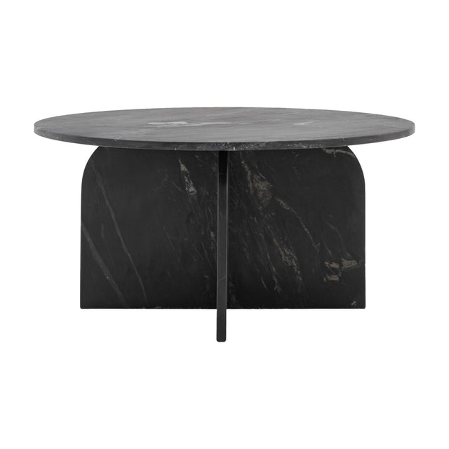 Amalfi Round Marble Coffee Table – Black