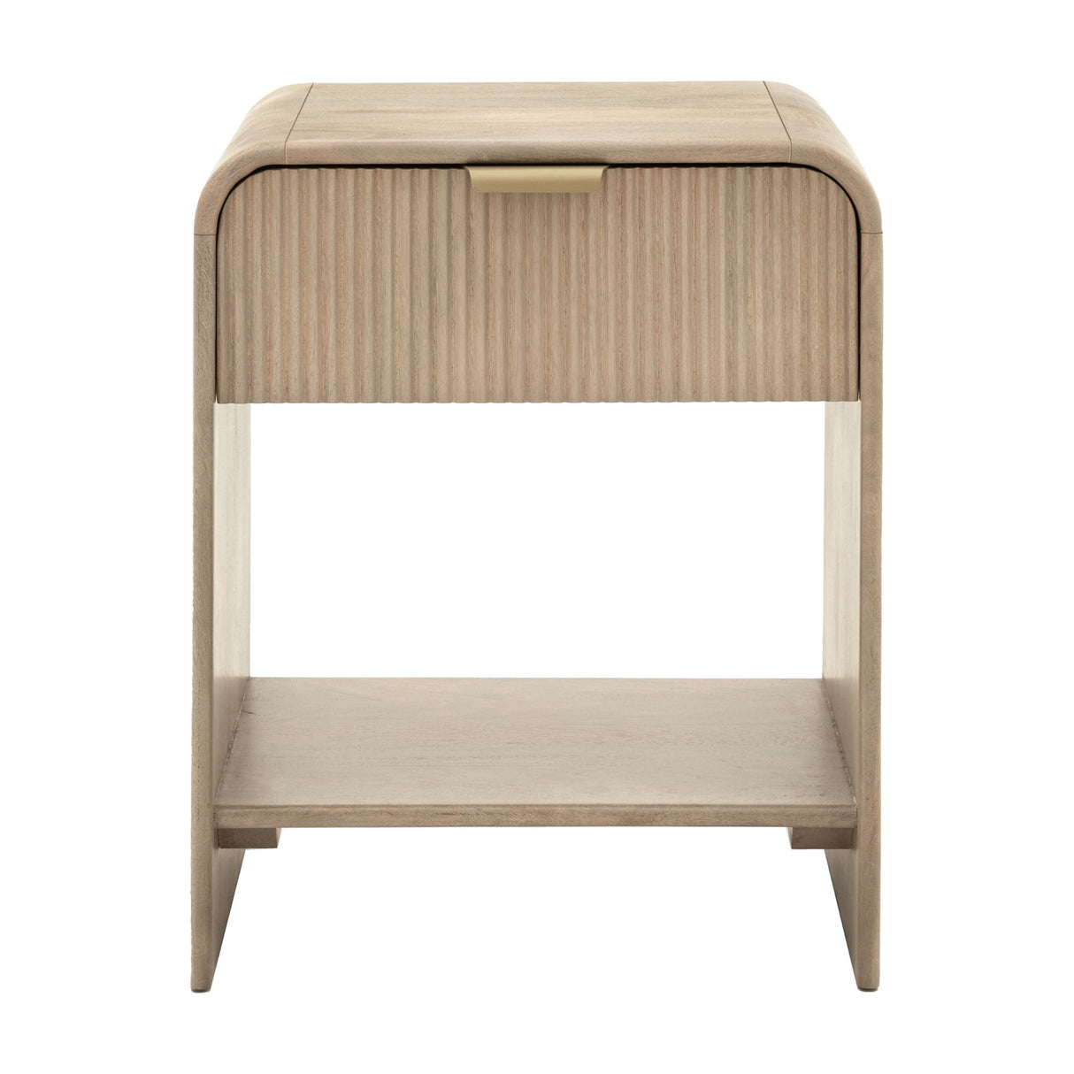 Colonna Fluted 1 Drawer Bedside Table – Natural