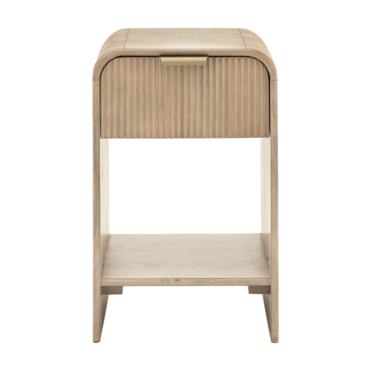 Colonna Fluted 1 Drawer Bedside Table – Natural