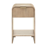 Colonna Fluted 1 Drawer Bedside Table – Natural