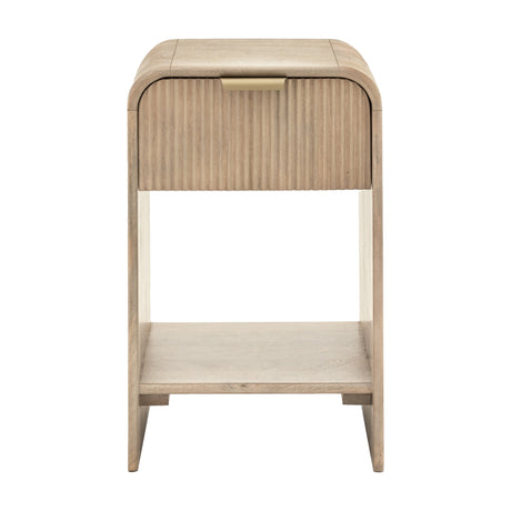 Colonna Fluted 1 Drawer Bedside Table – Natural