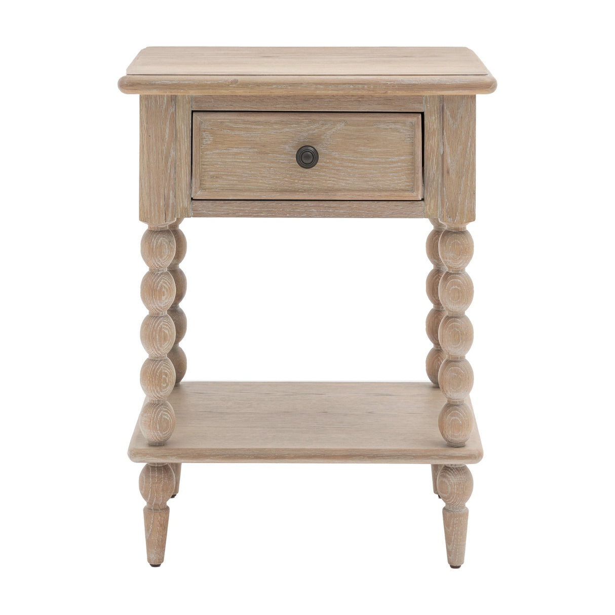 Artisan 1 Drawer Bobbin Bedside Table – Natural