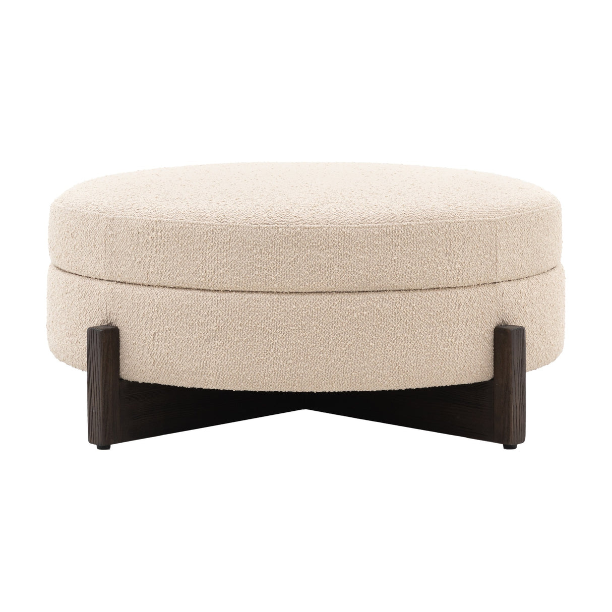 Cercola Bouclé Footstool – Cream