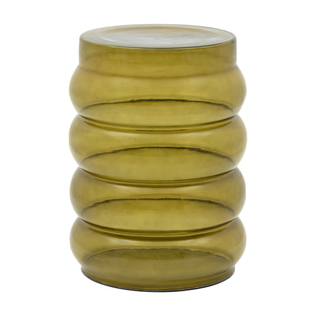 Sono Ribbed Glass Side Table – Green