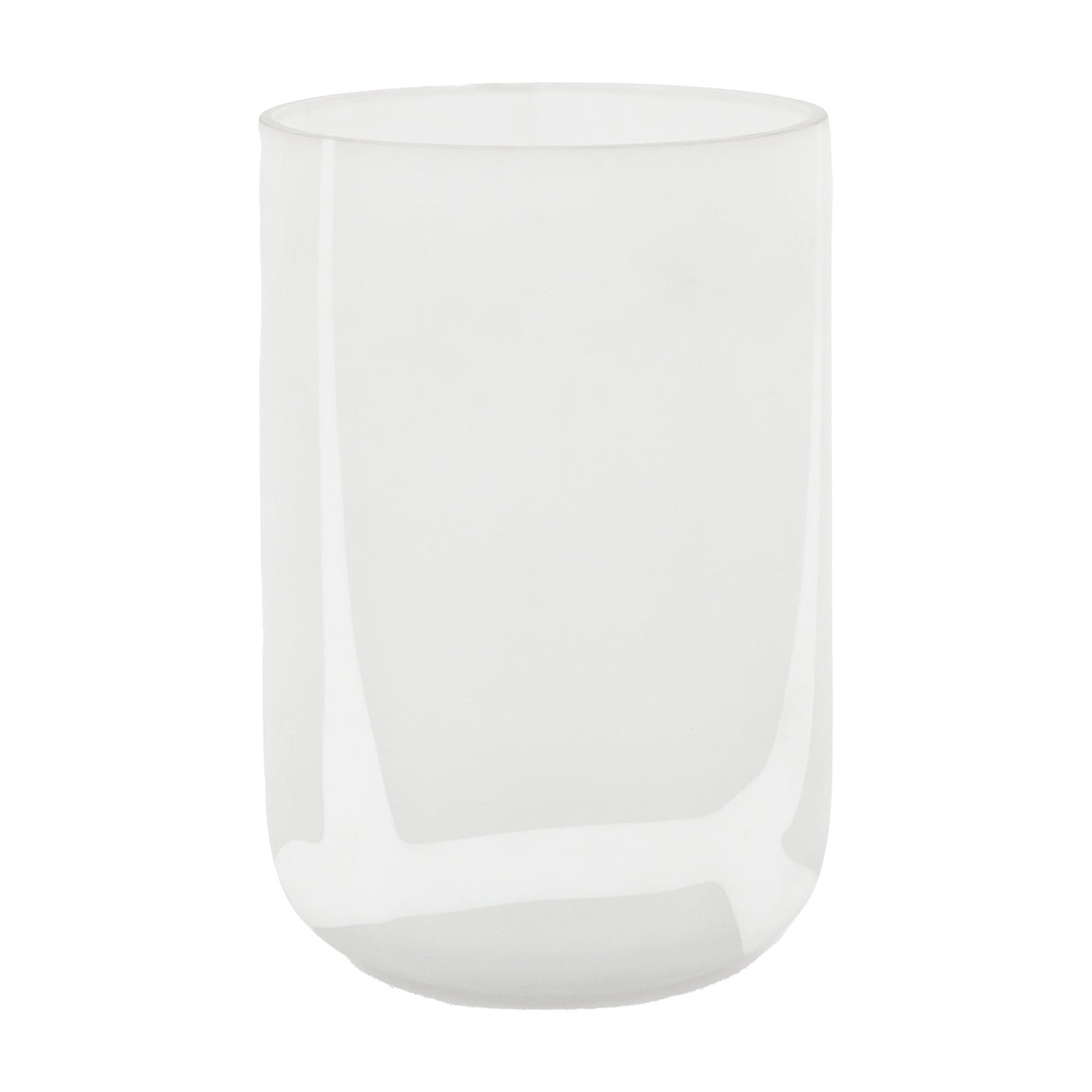 Murcia Handblown Glass Swirl Vase – White