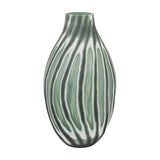 Morella Swirl Hand Carved Glass Vase – Sage