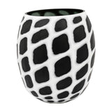 Valencia Handblown Carved Glass Vase – Black