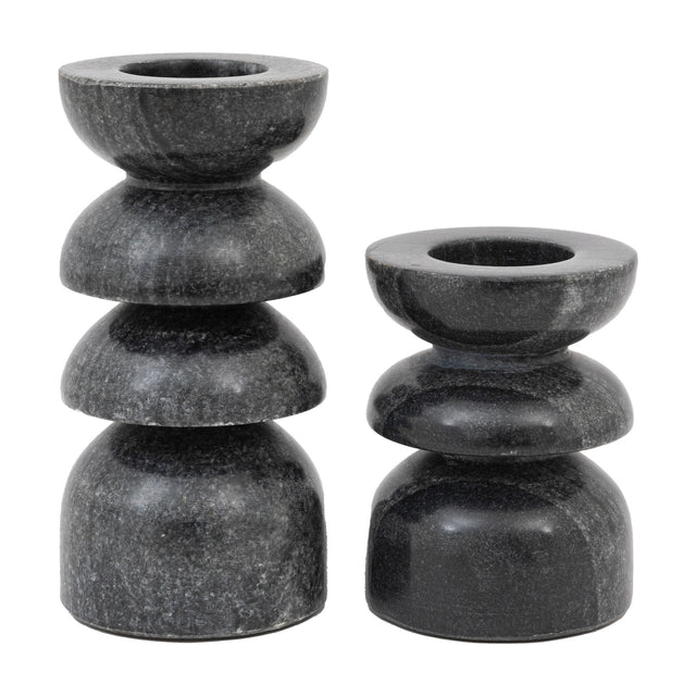 Azuaga Marble Candlestick Set of 2