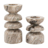 Azuaga Marble Candlestick Set of 2