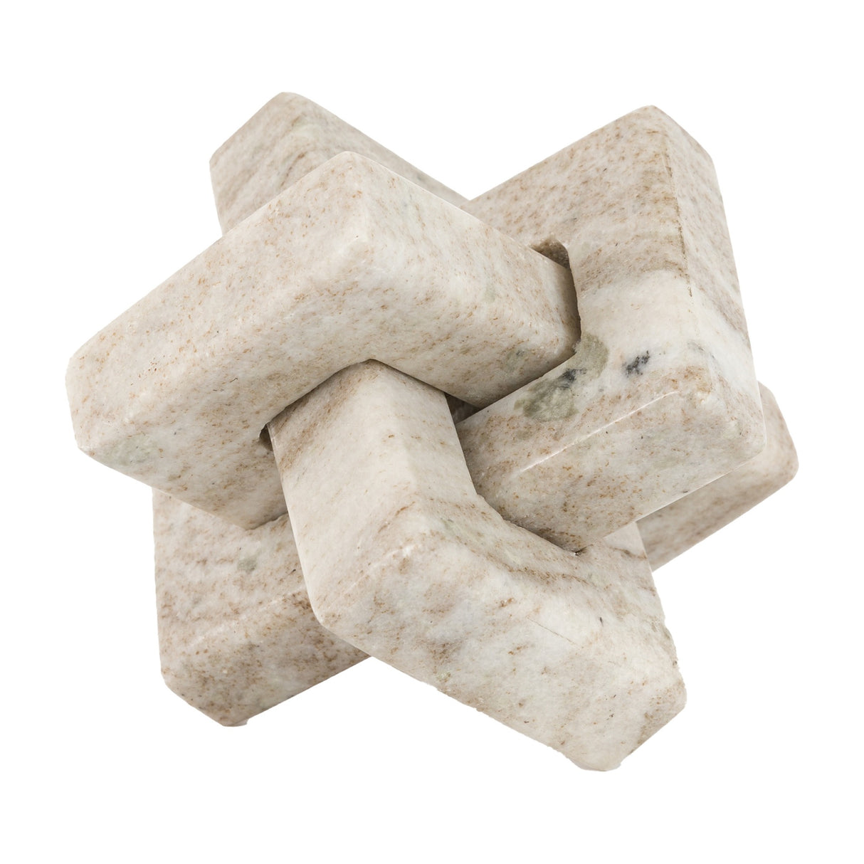 Amadora Interlocking Link Marble Sculpture – Sandstone