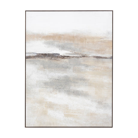 Drift Abstract Framed Canvas – Neutral