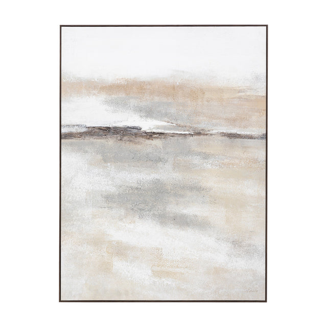 Drift Abstract Framed Canvas – Neutral