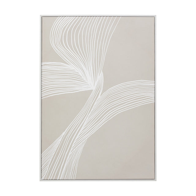 Entwined Framed Canvas Wall Art – Beige