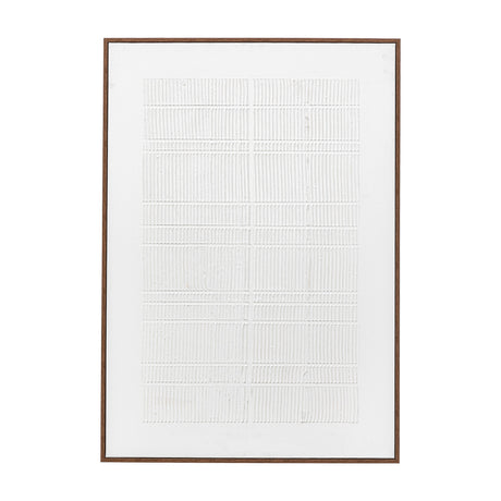 Echo Textured Framed Canvas – White