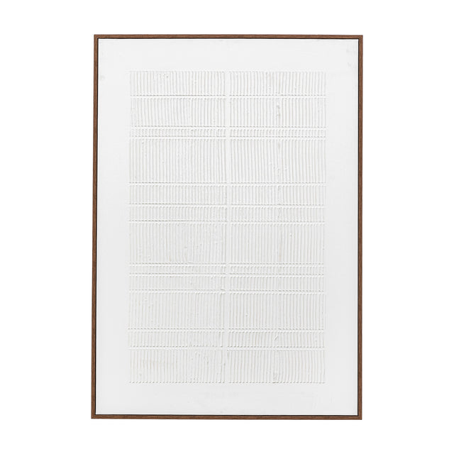 Echo Textured Framed Canvas – White